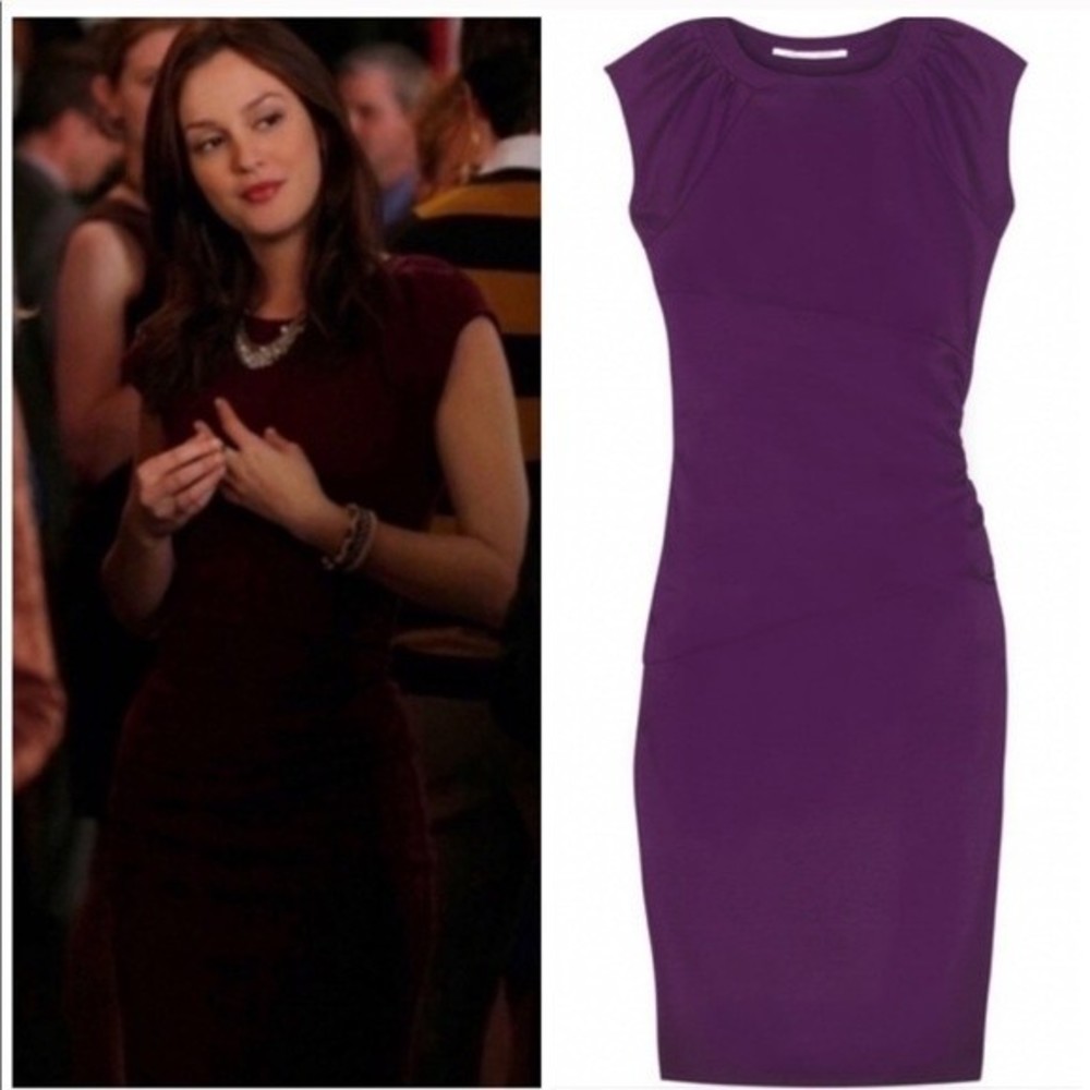 Diane Von Furstenberg purple “Thane” midi dress 8